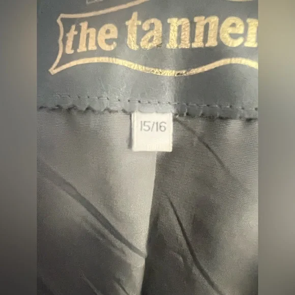 Vintage The Tannery Montgomery Wards Women's leather Gray Trench Coat size 13/14 - Picture 11 of 12